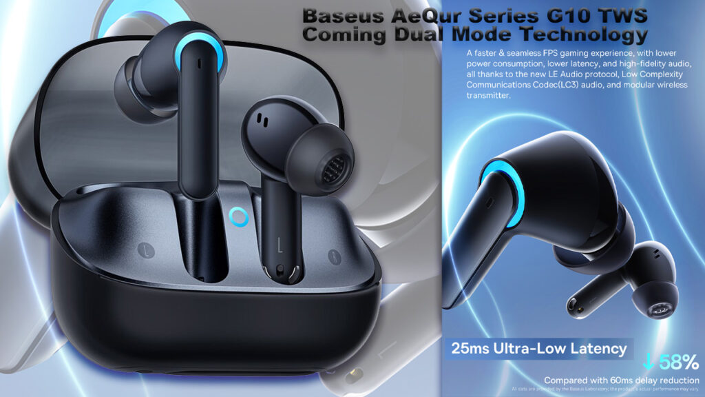 Baseus AeQur Series G10 TWS Coming Dual Mode Technology
