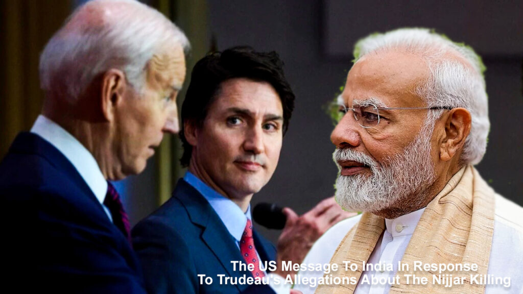 The US Message To India In Response To Trudeau's Allegations About The Nijjar Killing